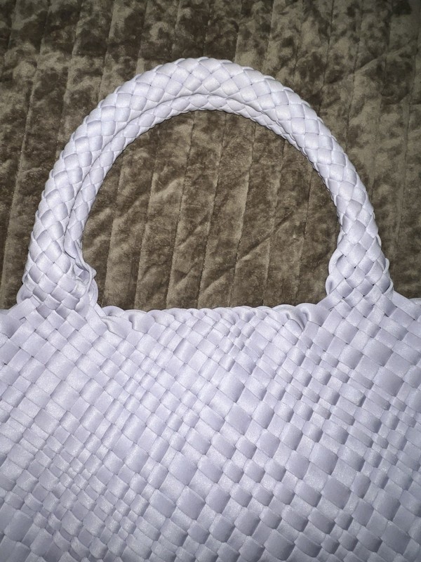 preneLOVE Purple-Gray Large Tote Bag, Top Handle, Magnetic Closure, Base Insert gallery