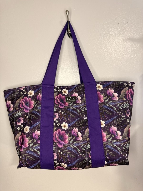Moonlit Wildflower Tote Bag for Women Floral Tote Bag Large Capacity