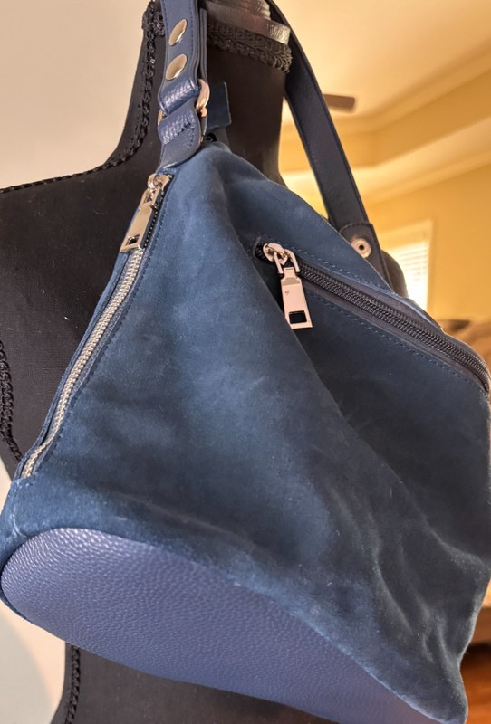 Women's Purse in Blue Suede gallery