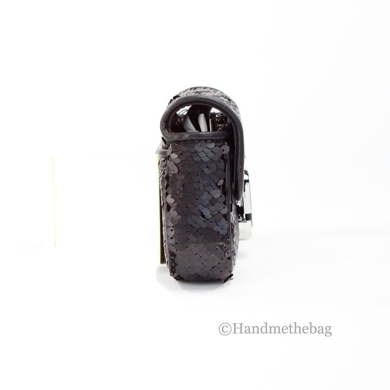 Marc Jacobs The Mini J Marc Shoulder Bag Black Sequined Crossbody Bag gallery