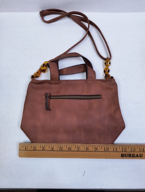 Time & True Brown Faux Leather Handbag
