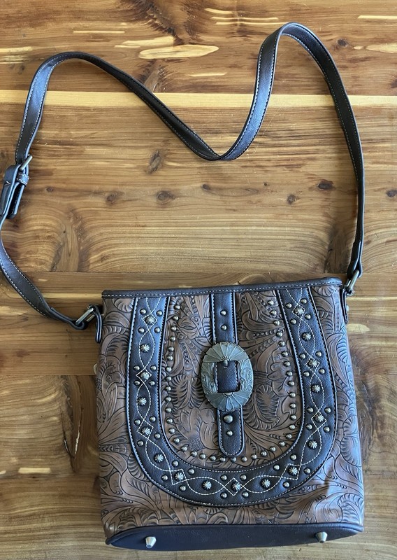 AMERICAN BLING CONCEAL CARRY CROSSBODY PURSE WESTERN 11×10 3/4”