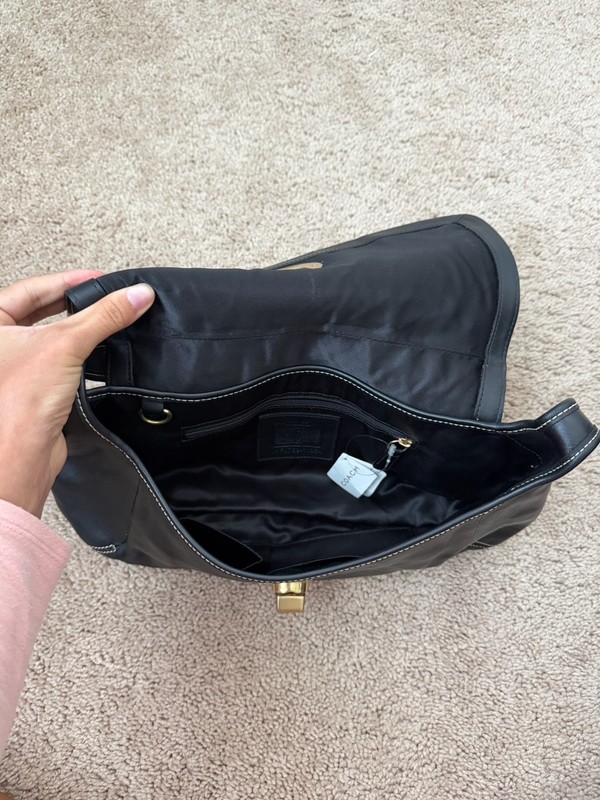 Vintage Coach 90s/Y2K Black Ergo Flap Shoulder Bag No F0769-11254 gallery