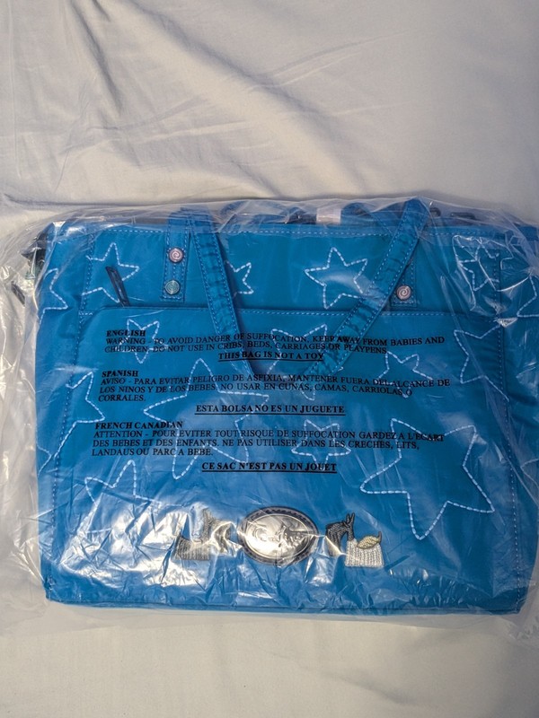 Coraline Stars Quilted Tote Bag With Bag Charms Coin Bag