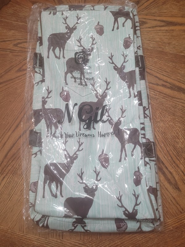 Ngil Deer & Acorn Canvas Utility Tote Bag 24 L x 12 W x 10 T Brand New with Tags