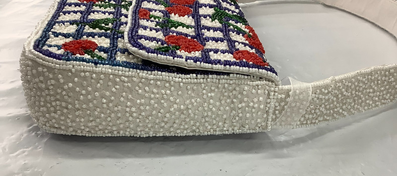 Made in India Beaded Shoulder Handbag Cherry Design See Description/Images gallery
