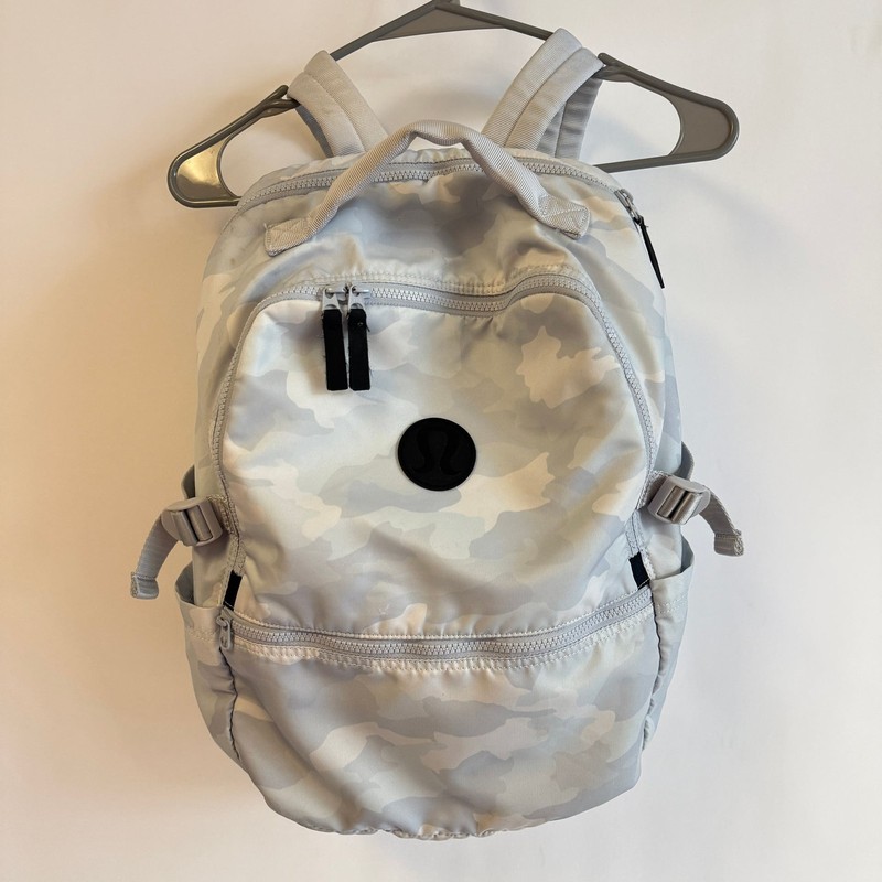 Lululemon white and grey camo backpack Great…