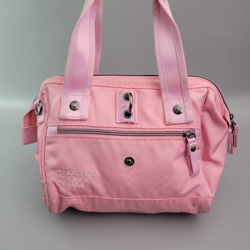 Vintage George Gina & Lucy Pink Small Crossbody Tote Bag Frameboy