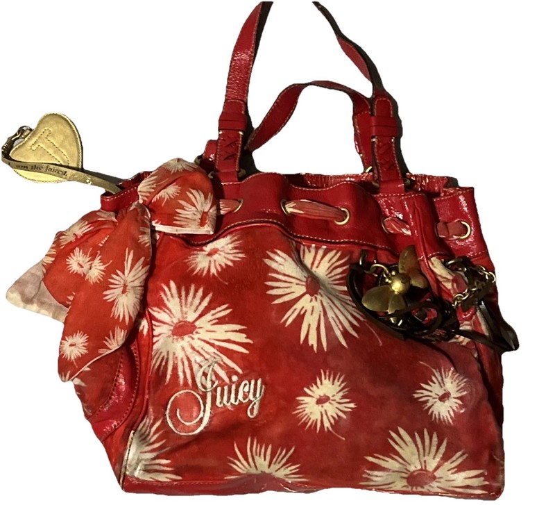 Vintage Juicy Couture Red Daydreamer Y2k With Charms