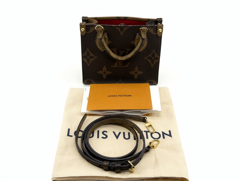 Louis Vuitton ONTHEGO BB Mini Tote Bag M46839 Vintage Reverse Canvas Bag Used