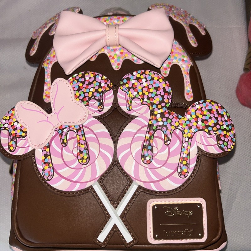 Loungefly Disney Minnie Mouse Chocolate Lollipop Ears Mini Backpack – BoxLunch