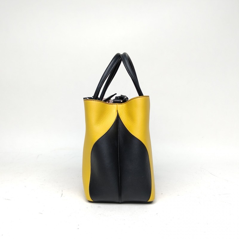 FENDI PETITE 2JOURS Small Size Colorblock Calfskin Shoulder Bag gallery