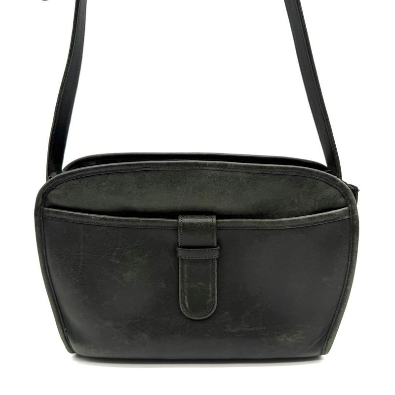 COACH Dark Green Leather Shoulder Bag 21cm x 29cm x 9cm, Slight Signs of Wear