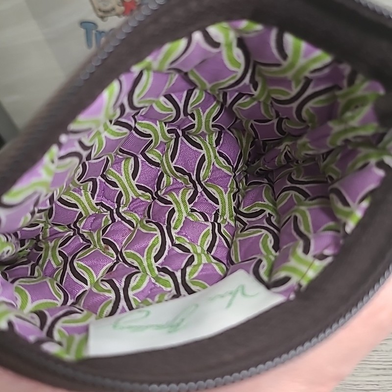 Vera Bradley Quilted Coin Purse Retired Purple Punch 5x4" EXCELLENT CLEAN gallery