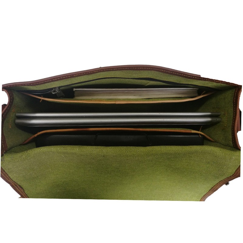 Men Women All size Vintage Brown Leather Messenger Shoulder Laptop Bag Briefcase gallery
