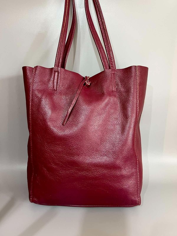 BORSE IN PELLE leather women’s shopper bag, 26x37x13 cm.