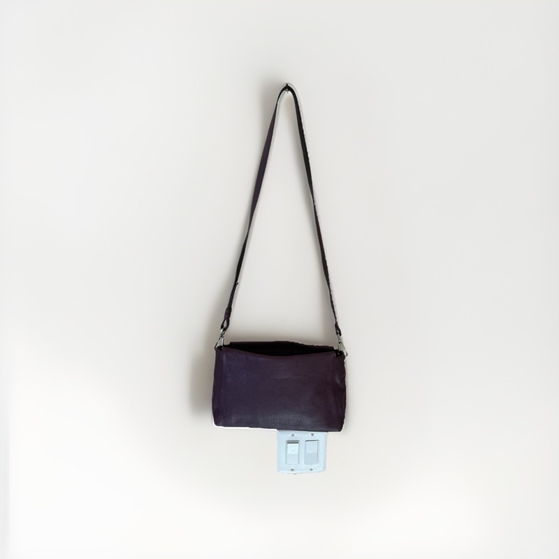 ECCO Women’s Leather Shoulder Bag Eggplant Purple Soft