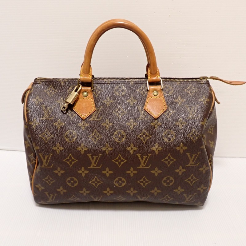 Louis Vuitton Monogram Speedy 30 Purse Bag M41526 Brown Pre-Owned VI0991