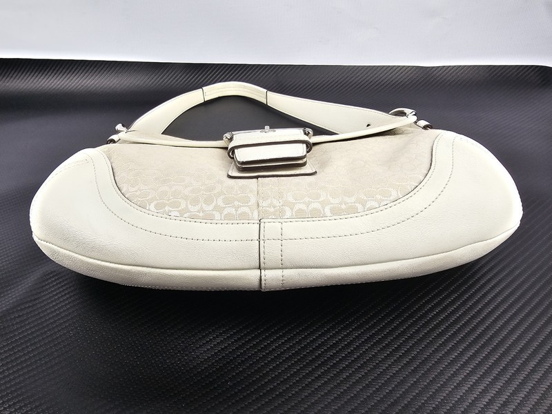 Coach Vintage Y2K Soho Signature Flap Shoulder Bag #J3J-6808 Ivory RARE gallery
