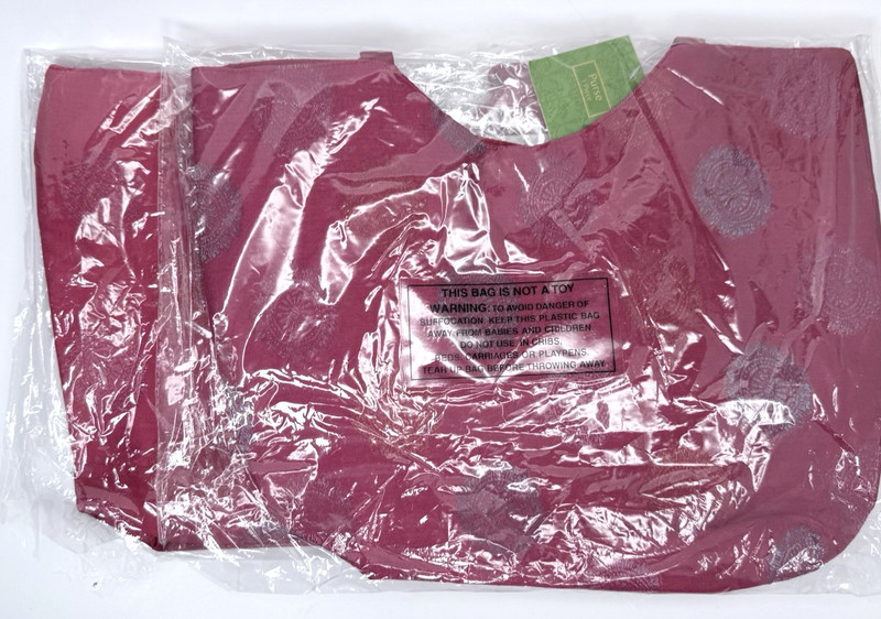 Exmart Red Purse Lot of 2 100% Polyester Spot Clean Made in India