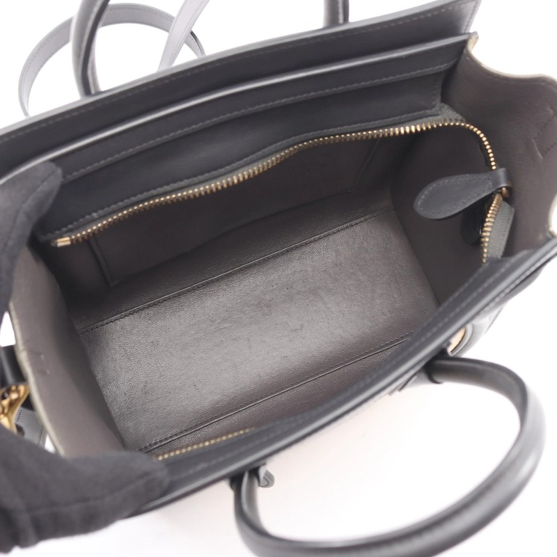 Celine 2WAY Handbag Black Leather #RCB2046 gallery