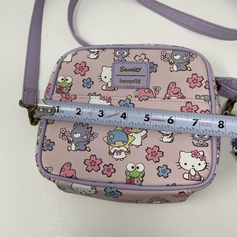 Loungefly Sanrio Hello Kitty Crossbody Bag Purse Purple Pink Sakura Kuromi Charm gallery