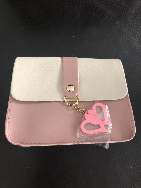 Women’s Heart Charm Two Tone Clutch Crossbody Bag gallery