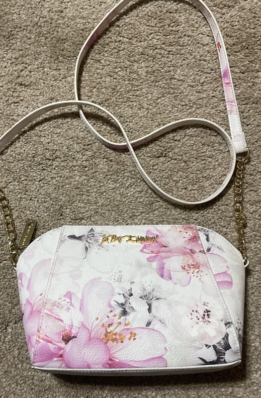 Betsey Johnson Pink Floral Shoulder/Crossbody Handbag Spring/Summer Tote Purse