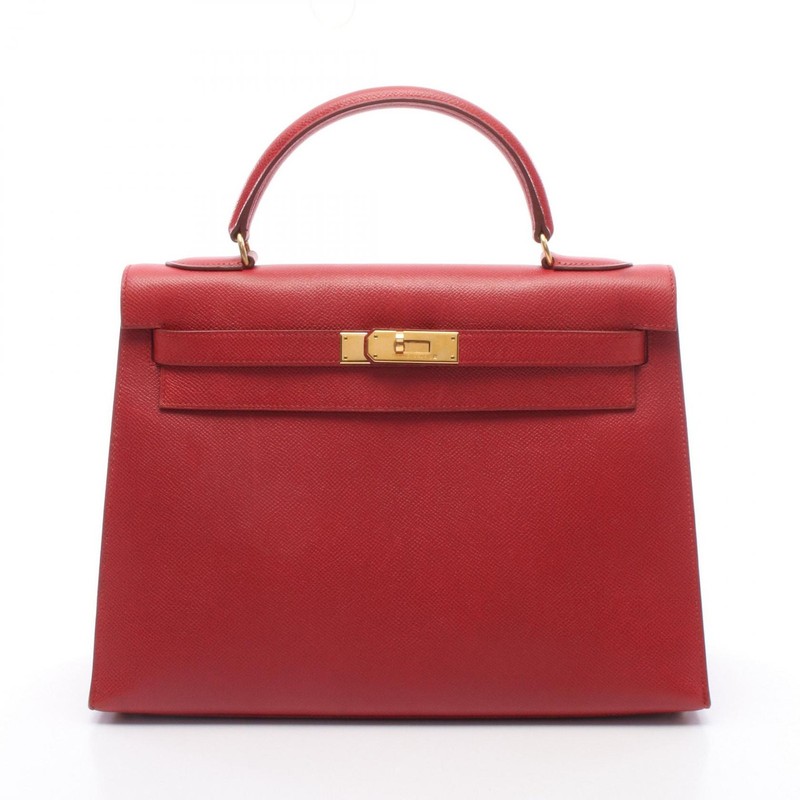 Hermes Kelly 32 Outside Sewing 2WAY Handbag Leather Couchevel r30_0617