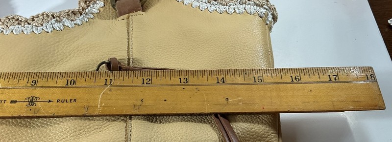 The Sak Beige Yellow Color Leather Large Multi Pocket Purse gallery