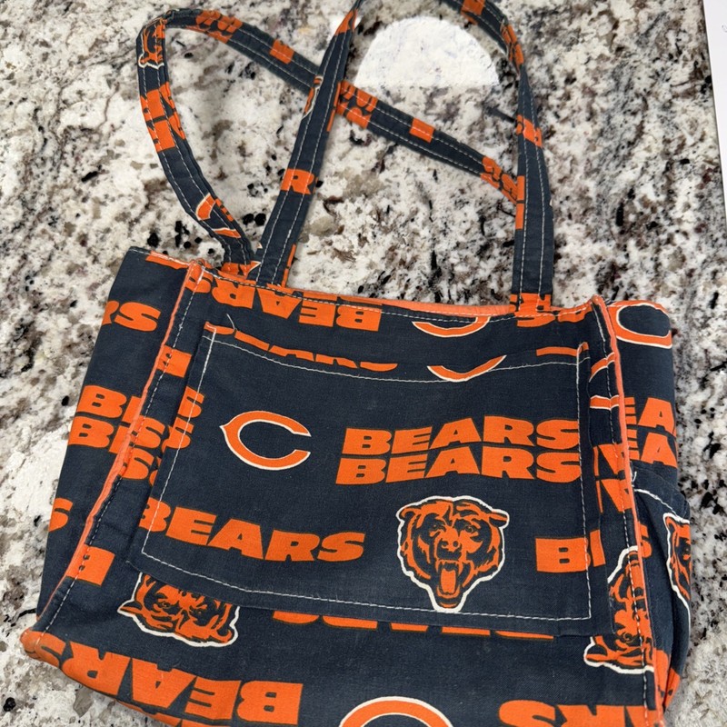 Handmade NFL Chicago Bears Tote Purse Bag