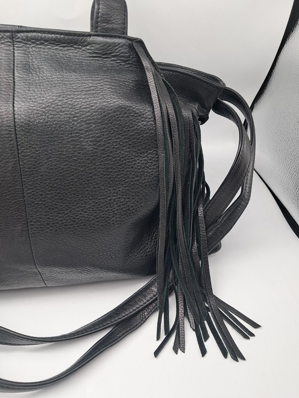 Day & Mood Black SHOULDER Crossbody Straps / Tassels- 100% Leather gallery