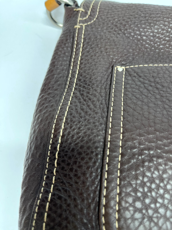 Coach Brown Pebble Leather Chelsea Shoulder Bag Purse F12338 Medium Turn Lock gallery