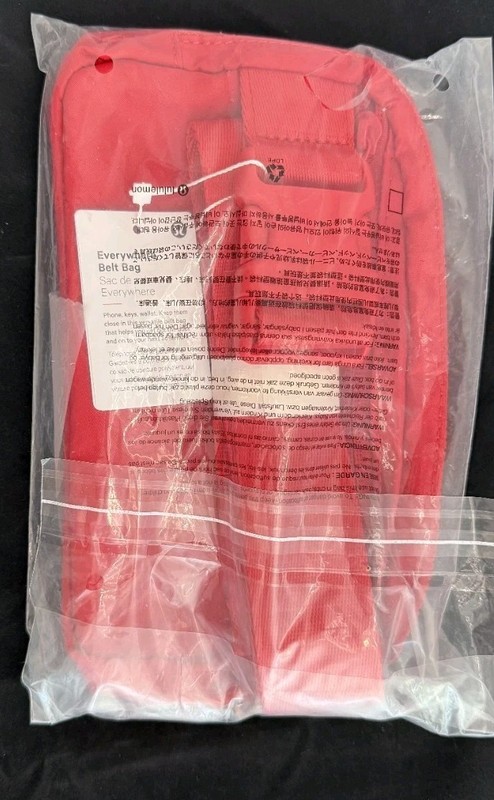 Lululemon Employee Educator Everywhere Red Belt Bag Bold White Logo Crossbody gallery