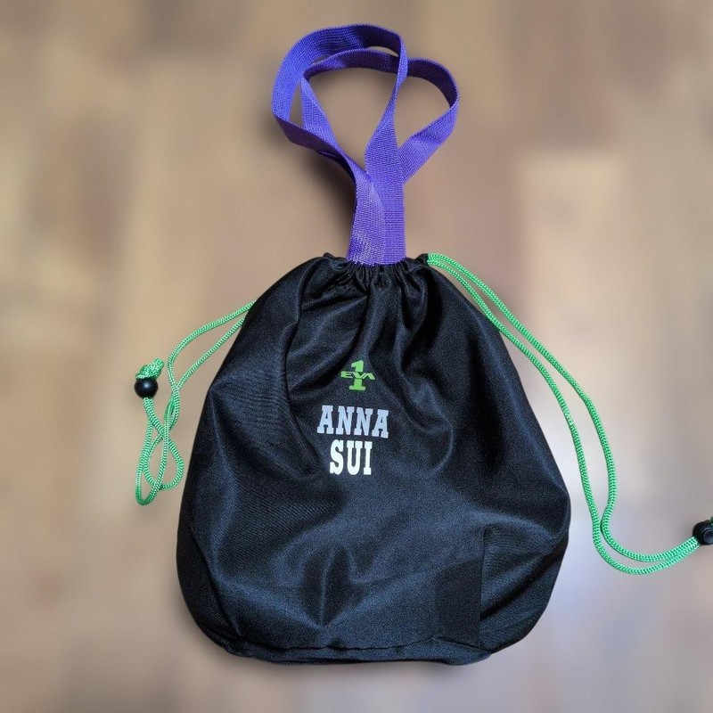 Anna Sui Evangelion Drawstring Bag Black Purple Green Japan gallery