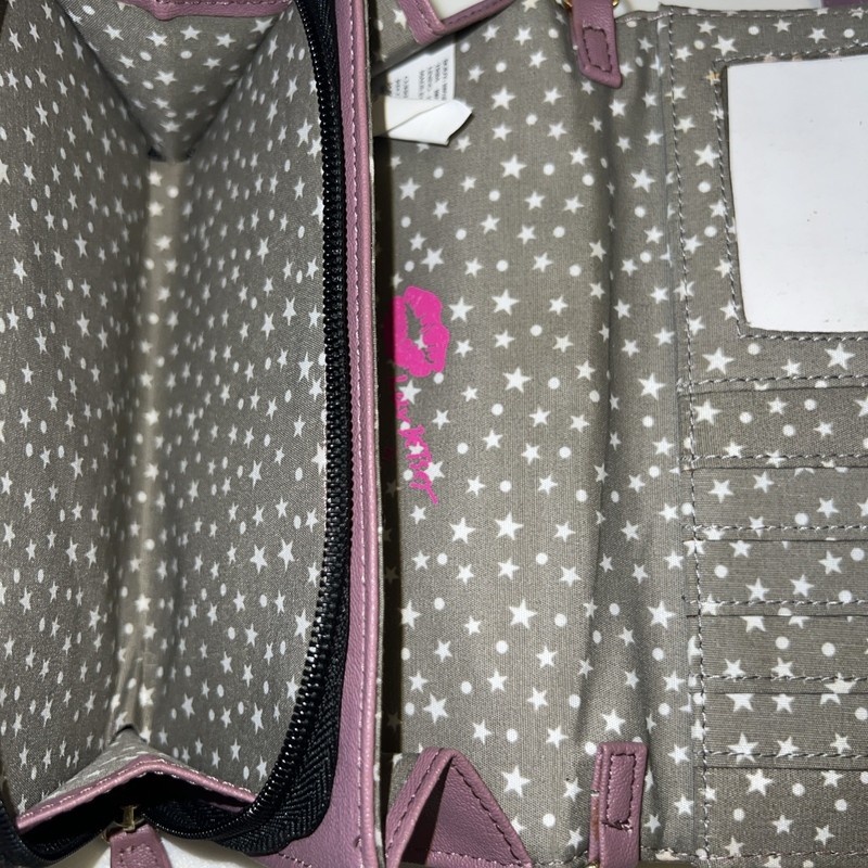 Betsey Johnson mauve pink crossbody bag purse gallery