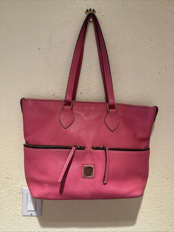 Dooney & Bourke Hot Pink Peppled Leather Shoulder Bag