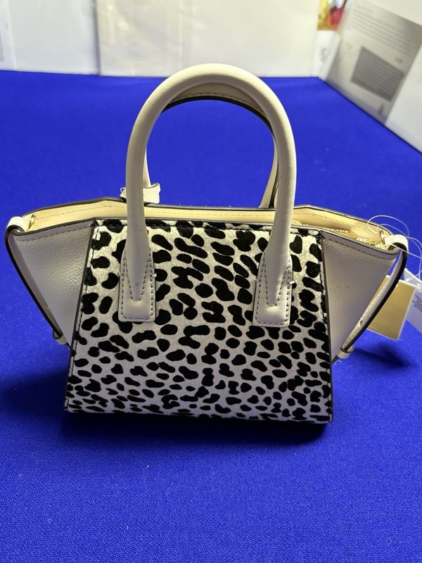 MICHAEL KORS AVRIL XS SATCHEL CROSSBODY CREAM CHEETAH PRINT CALF HAIR NEW gallery