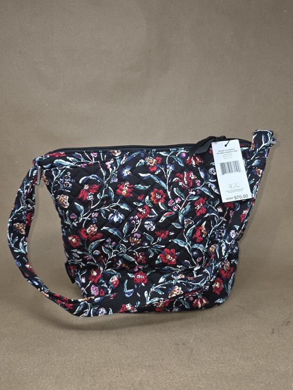 VERA BRADLEY “Perennial Noir” Cotton Bucket Crossbody NWT