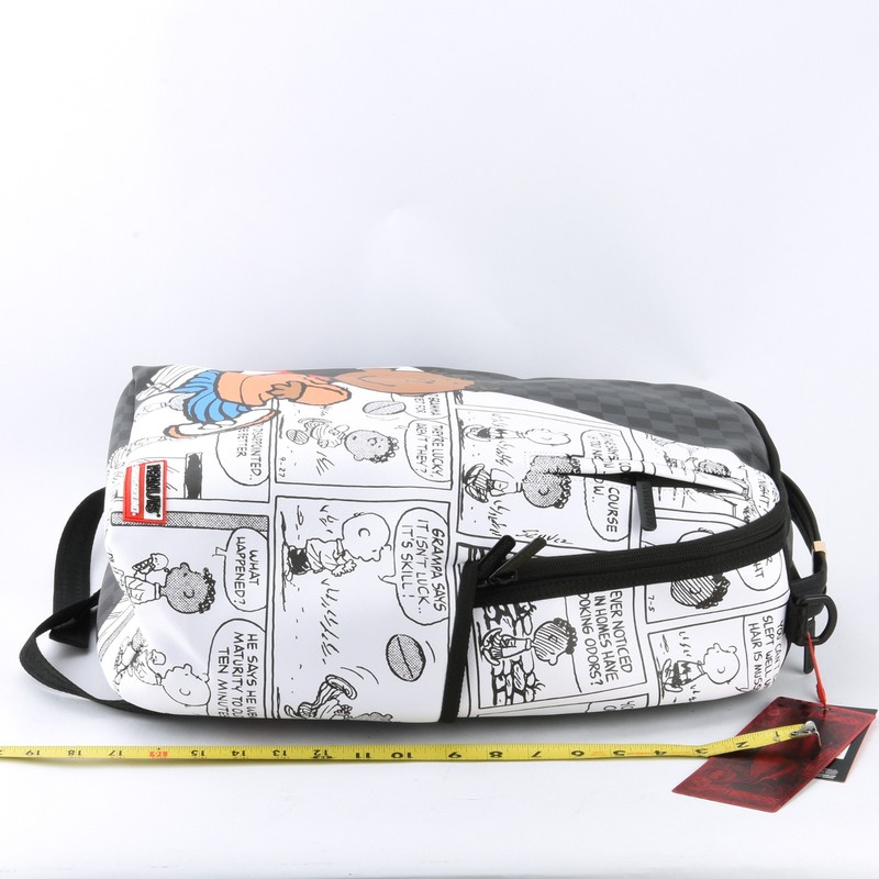 Sprayground Peanuts Franklin Sharks In Comics Backpack Snoopy Zippered Plaid gallery