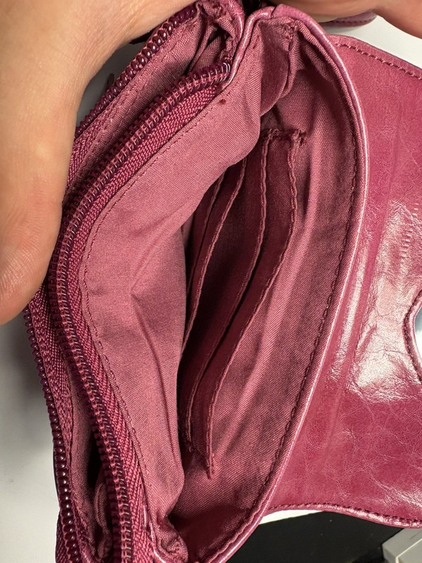 Hot Pink Mini Wristlet Handbag Heart Accent Small Clutch Purse Wallet Makeup Bag gallery
