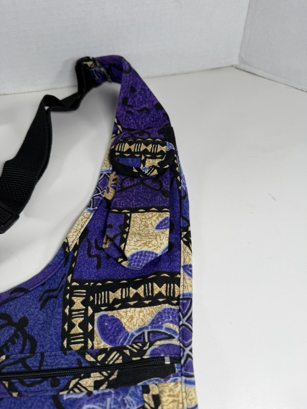 LOCAL DESIGN Hawaii Crossbody Sling Bag Purple Print Sea Turtle Adjustable Strap gallery