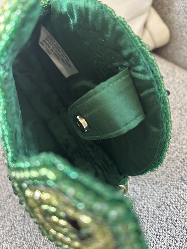 New! Green Turtle Shaped Beaded Crossbody Bag Purse Viral Hancrafted in India gallery