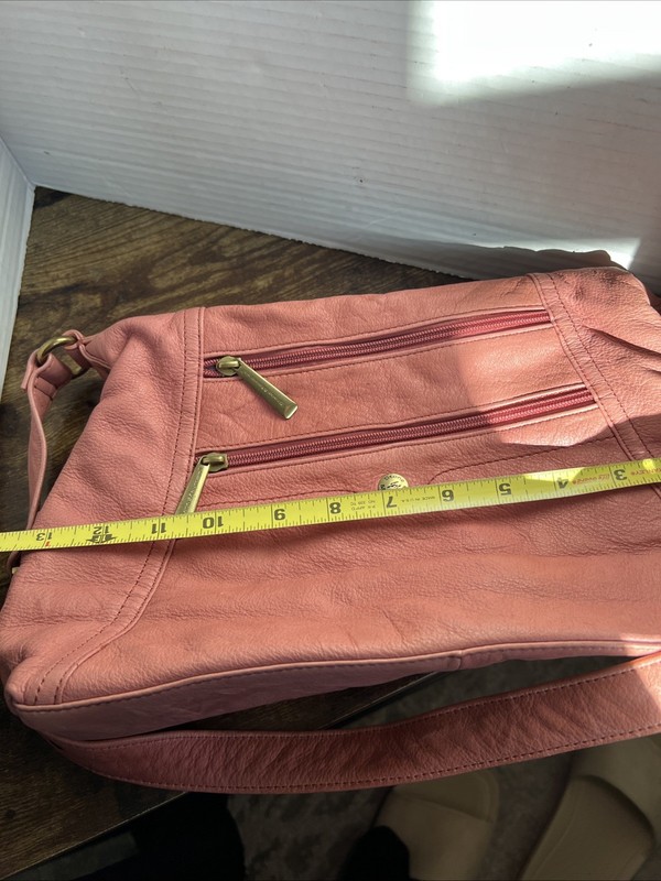 STONE MOUNTAIN Shade Of Pink leather shoulder handbag purse excellent gallery