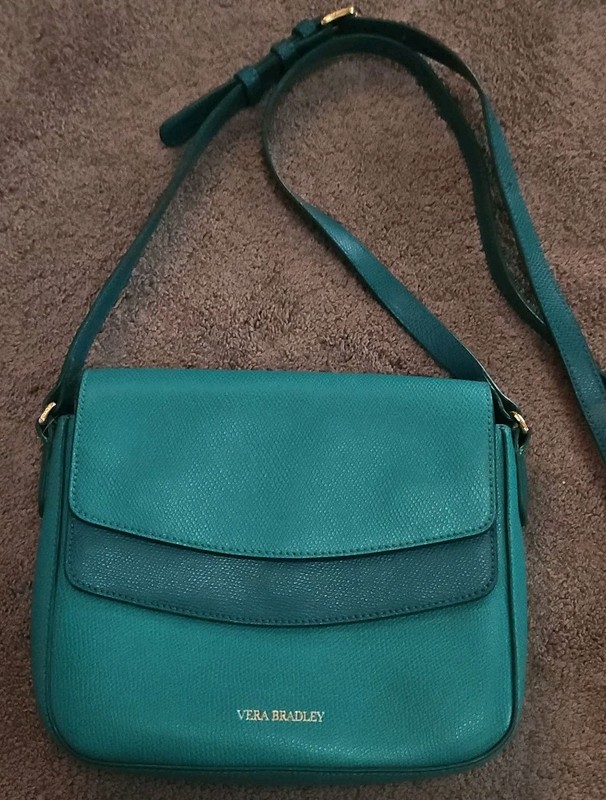 VERA BRADLEY Leather Twice as Nice Crossbody Purse - Turquoise gallery