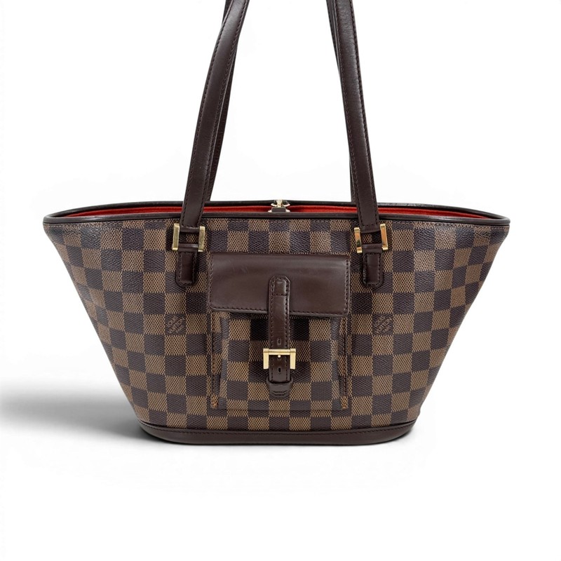 LOUIS VUITTON Manosque PM Damier Ebene Canvas Brown Shoulder Bag N51121 gallery