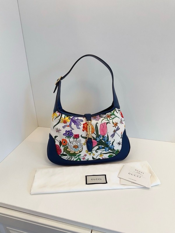 Gucci Flora Canvas Floral Print Handbag,（ 32×20×5 ）cm