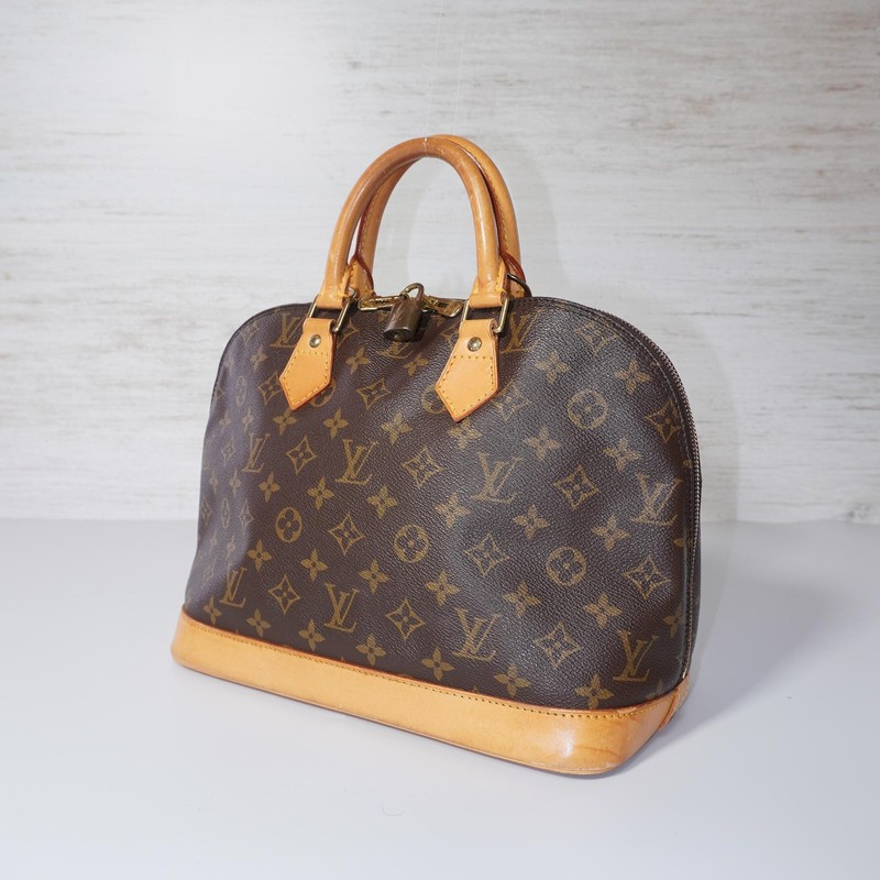 Louis Vuitton Alma PM M51130 Monogram Handbag Brown VI1906