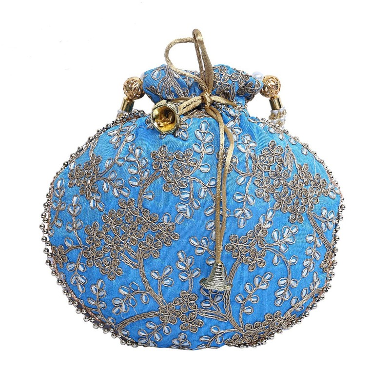 Handmade Indian Potli Bag Embroidered Wedding Party Clutch Purse for Women gallery