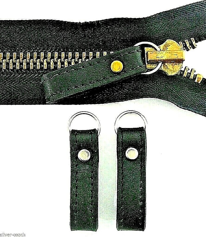 Two 1/2" Wide Leather Luggage-Jacket-Bag-Briefcase-Boot-Zipper Pull Loops